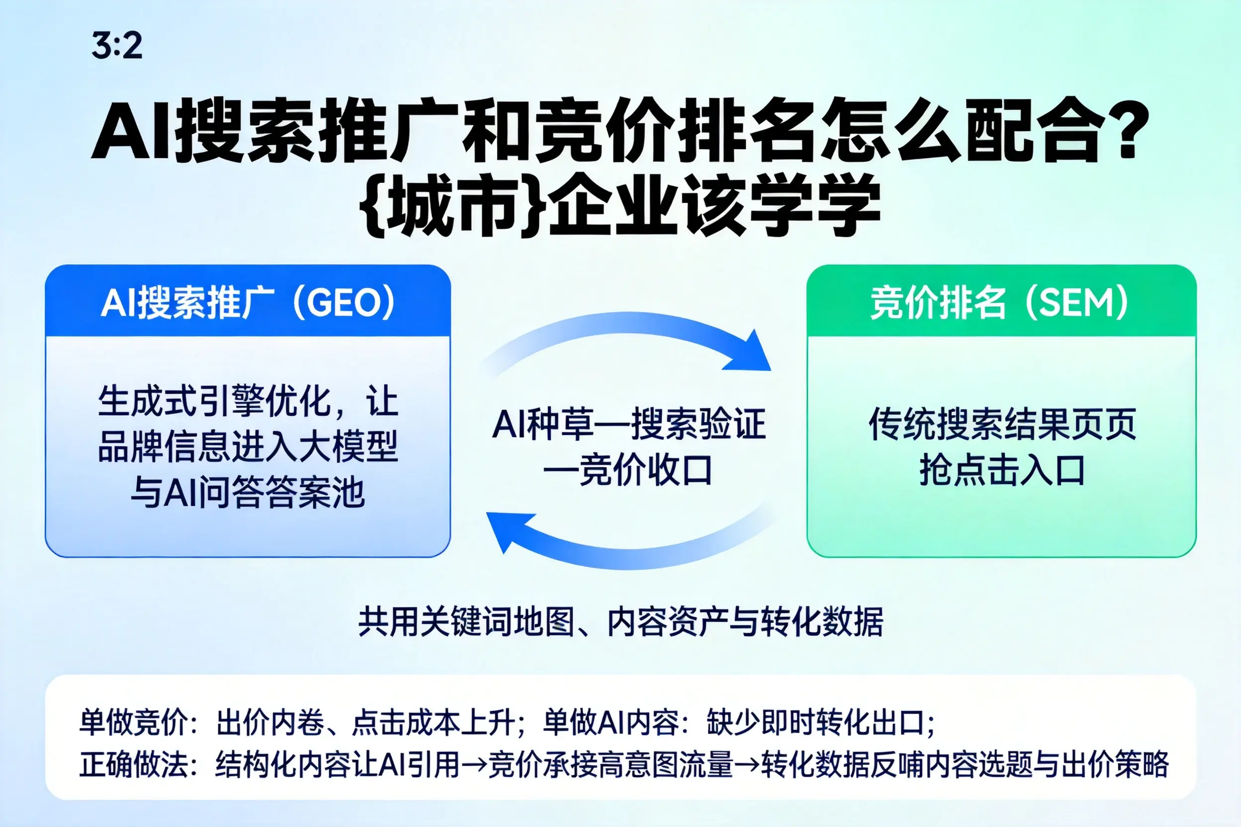 AI搜索推广和竞价排名怎么配合？晋中企业该学学