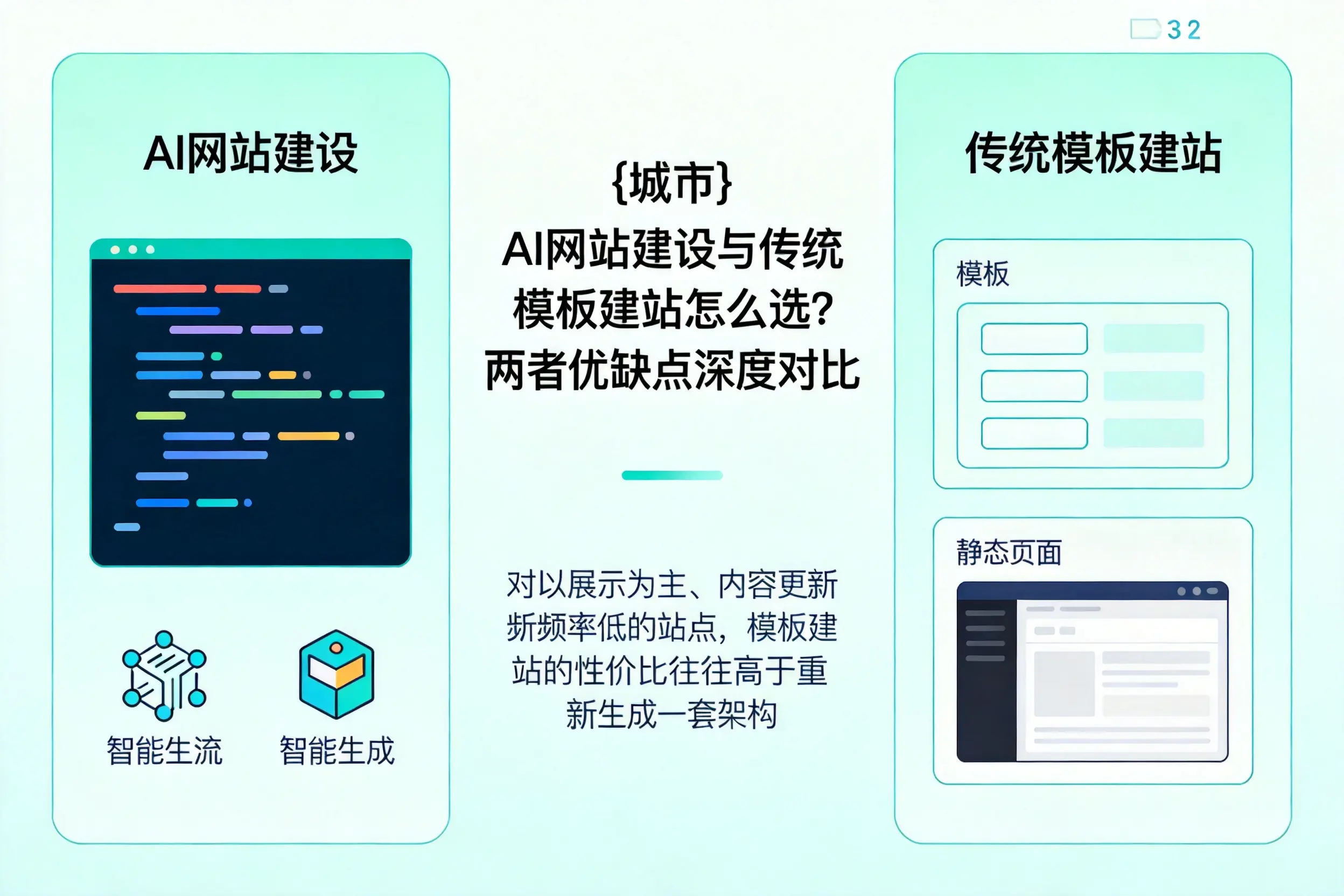 晋中AI网站建设与传统模板建站怎么选？两者优缺点深度对比