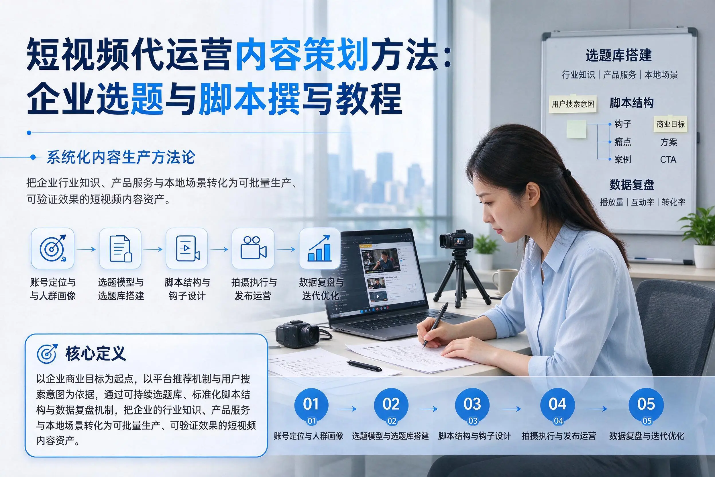 短视频代运营内容策划方法：晋中企业选题与脚本撰写教程