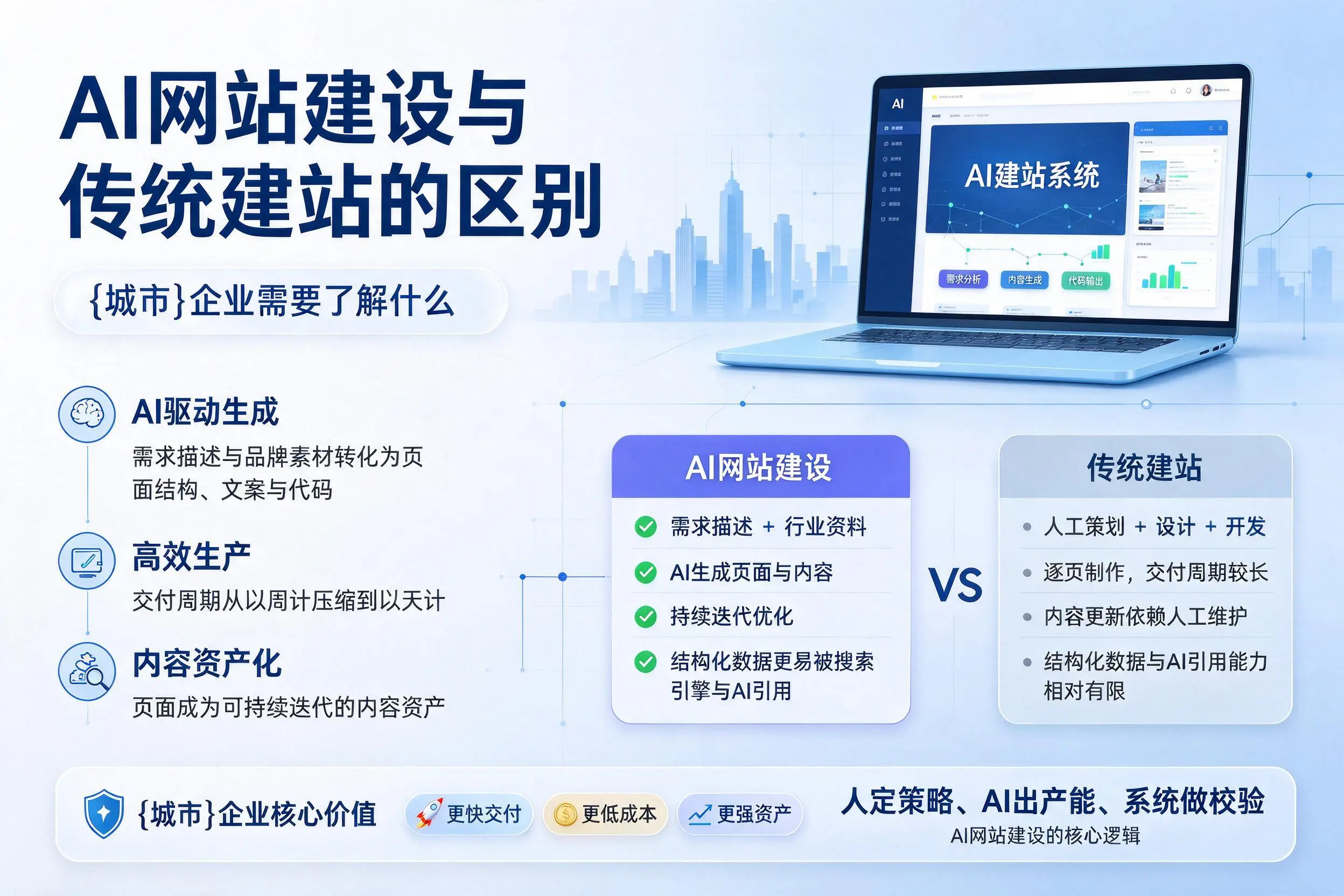 AI网站建设与传统建站的区别，晋中企业需要了解什么