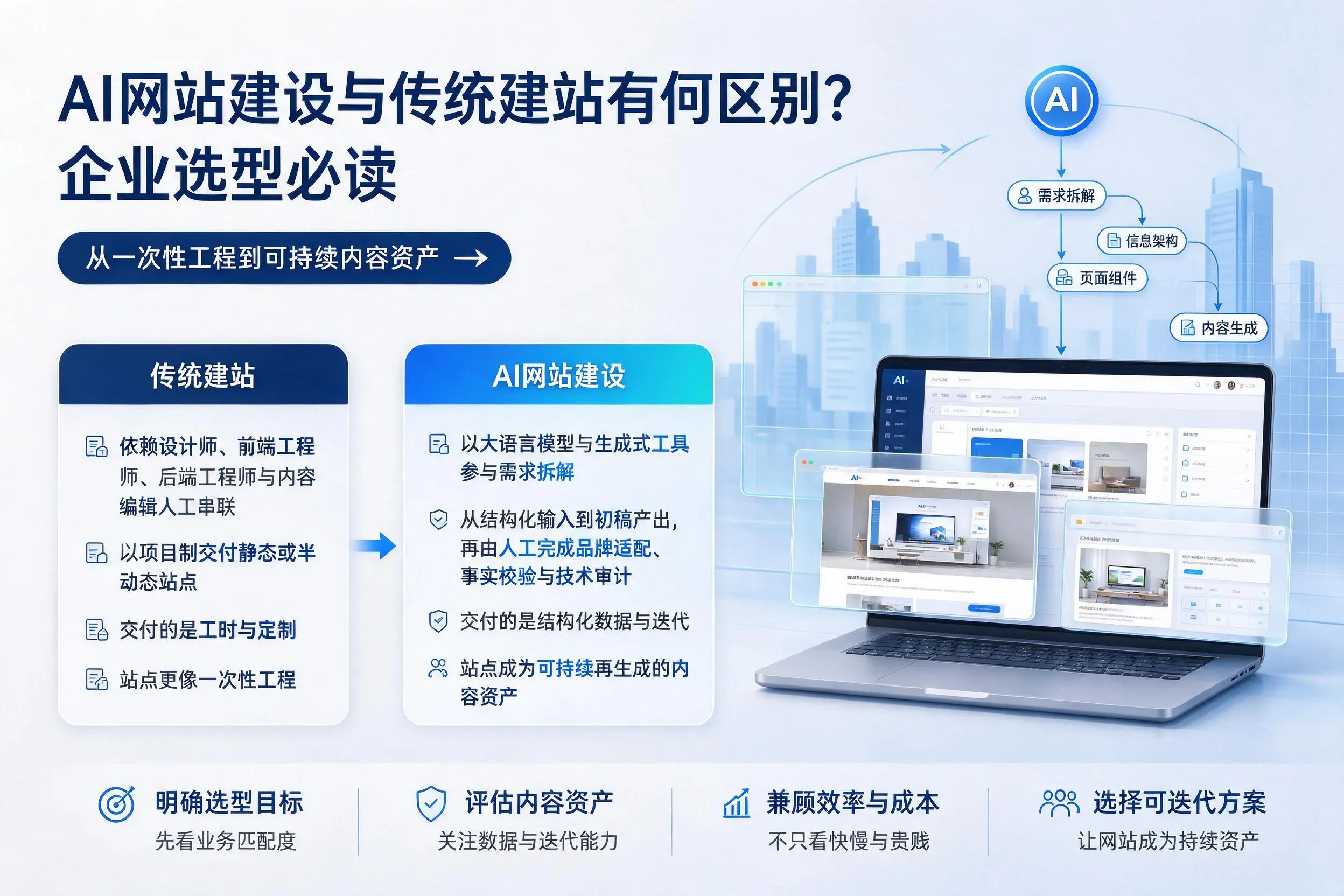 AI网站建设与传统建站有何区别？晋中企业选型必读