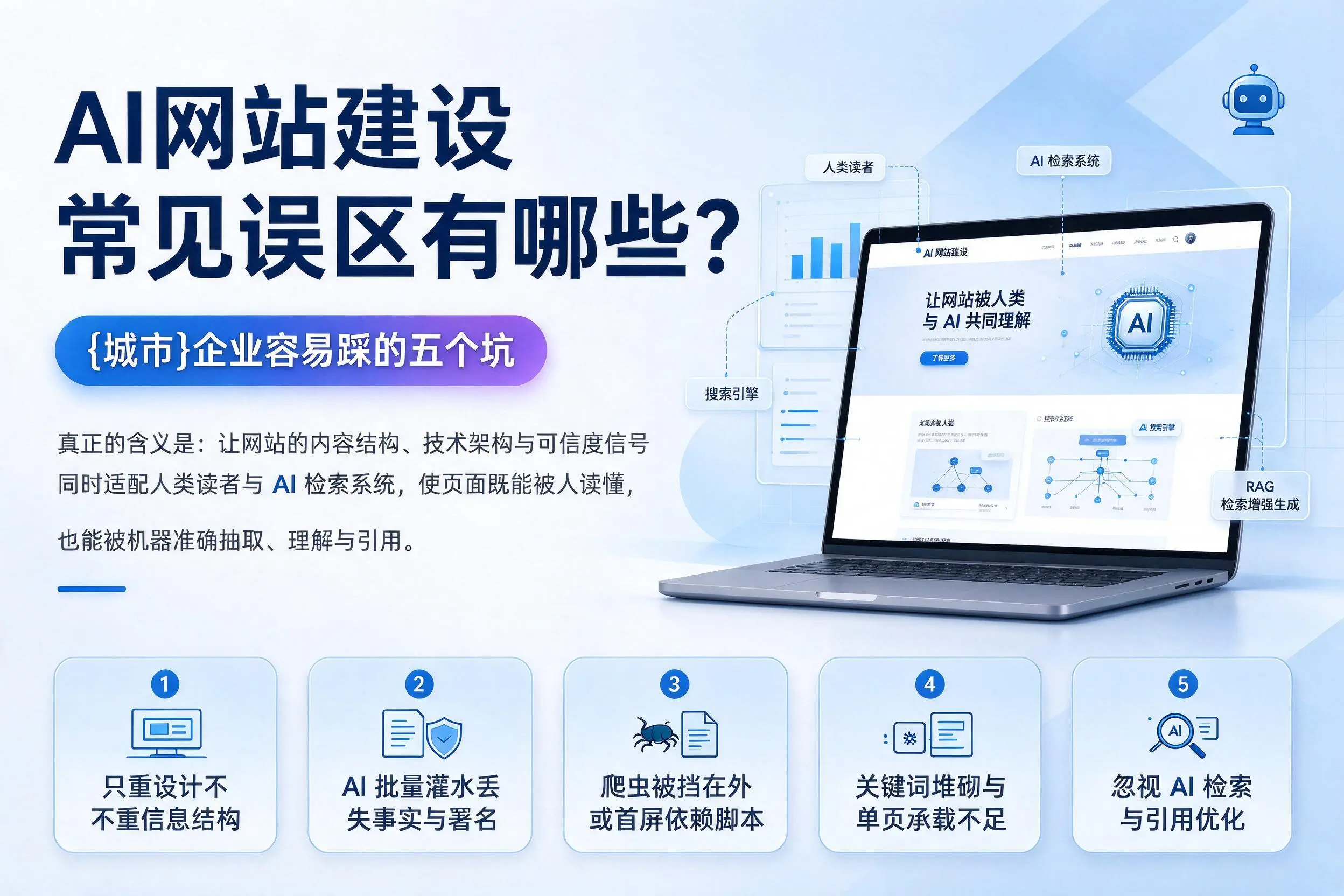 AI网站建设常见误区有哪些?晋中企业容易踩的五个坑