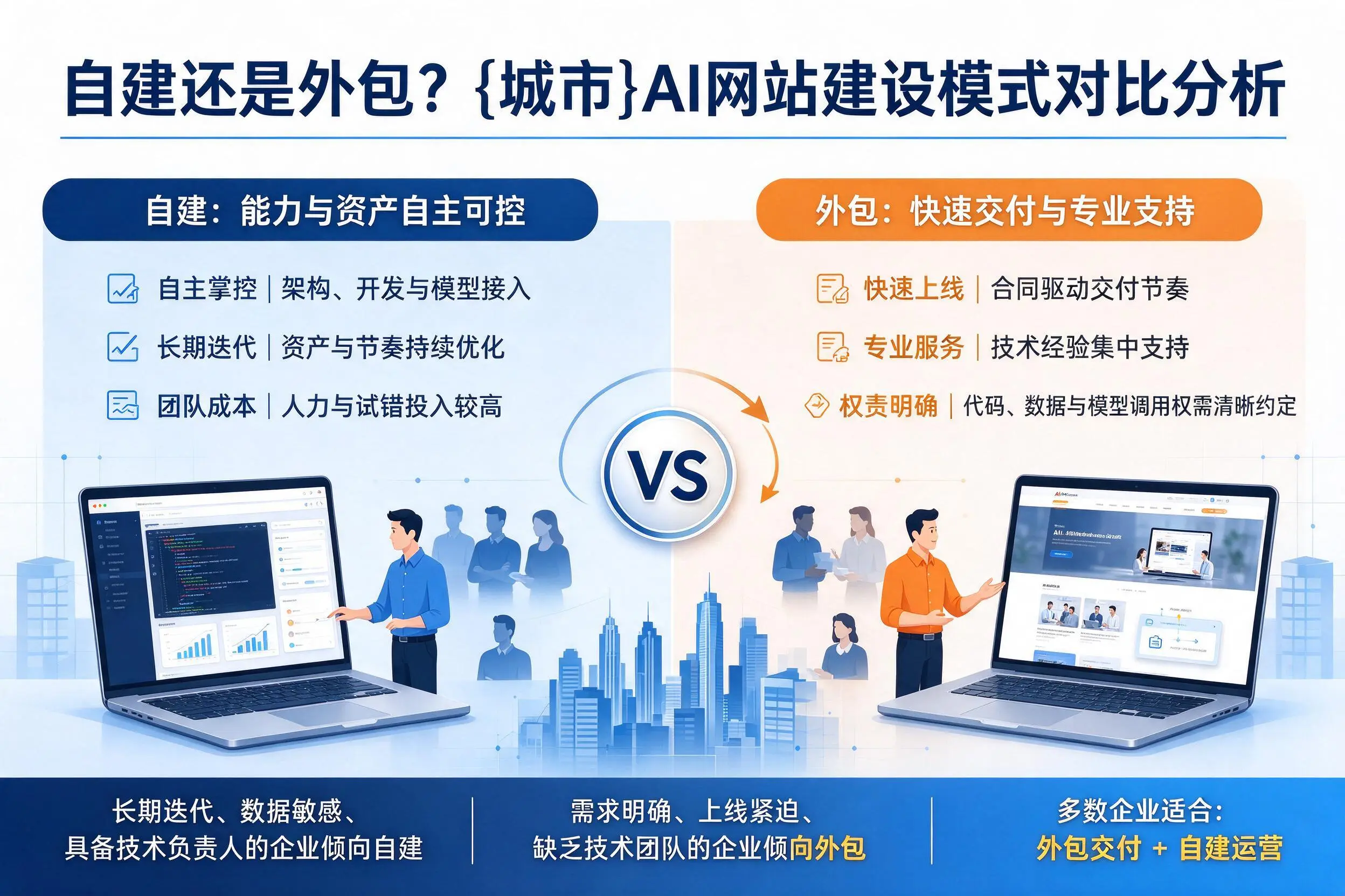自建还是外包？晋中AI网站建设模式对比分析