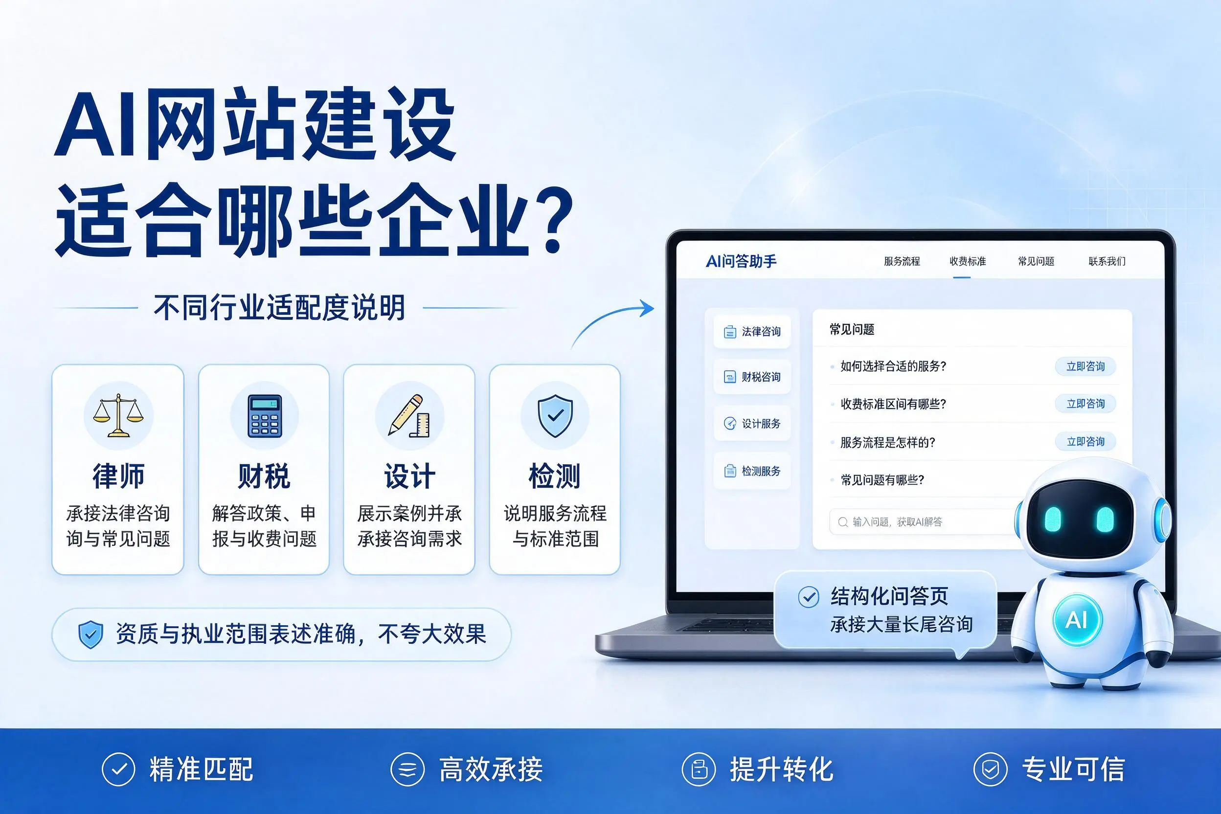 AI网站建设适合哪些企业?晋中不同行业适配度说明